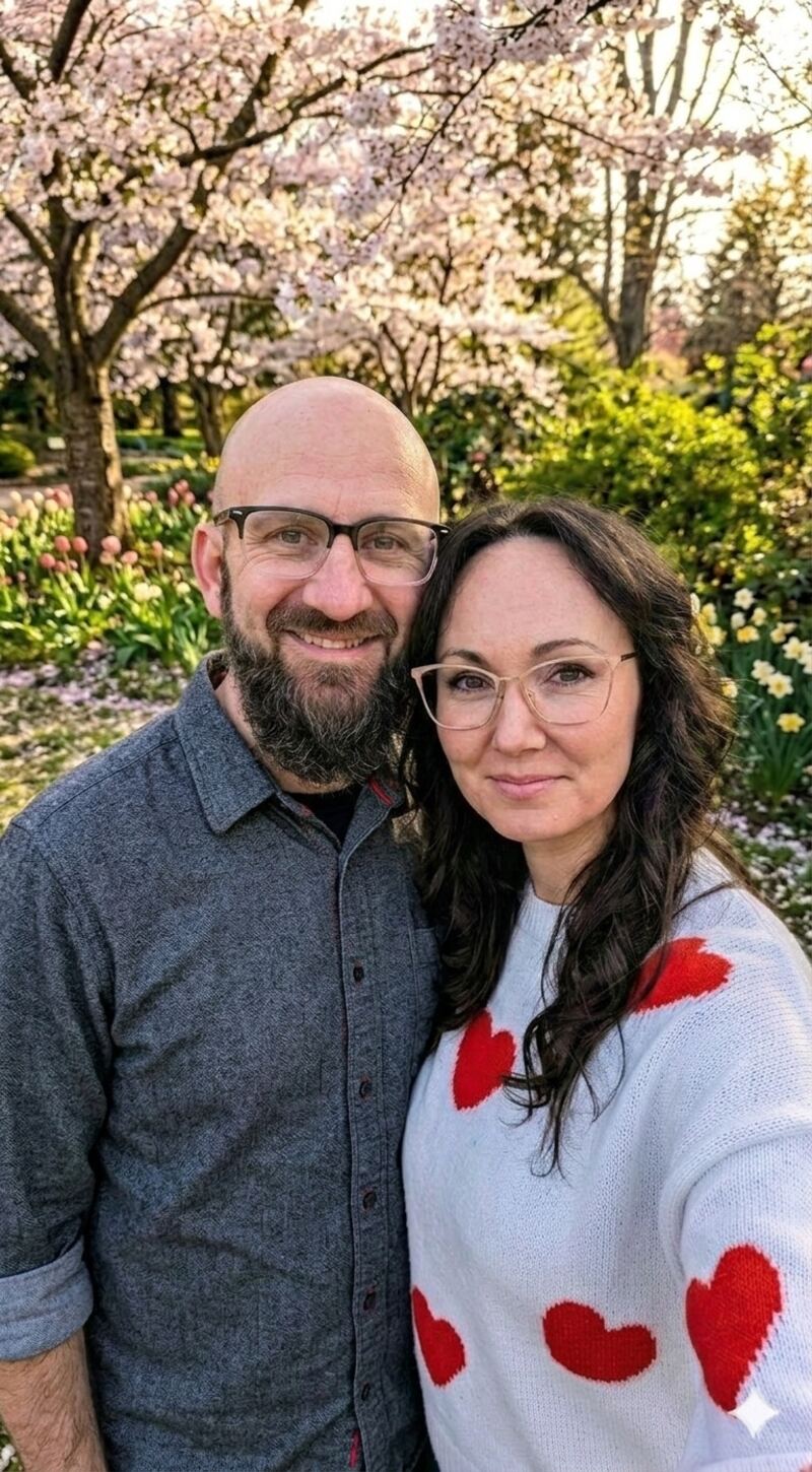 Brandy and Jesse Branaugh, owners of Gather Crop Create scrapbooking studio in Omaha Nebraska