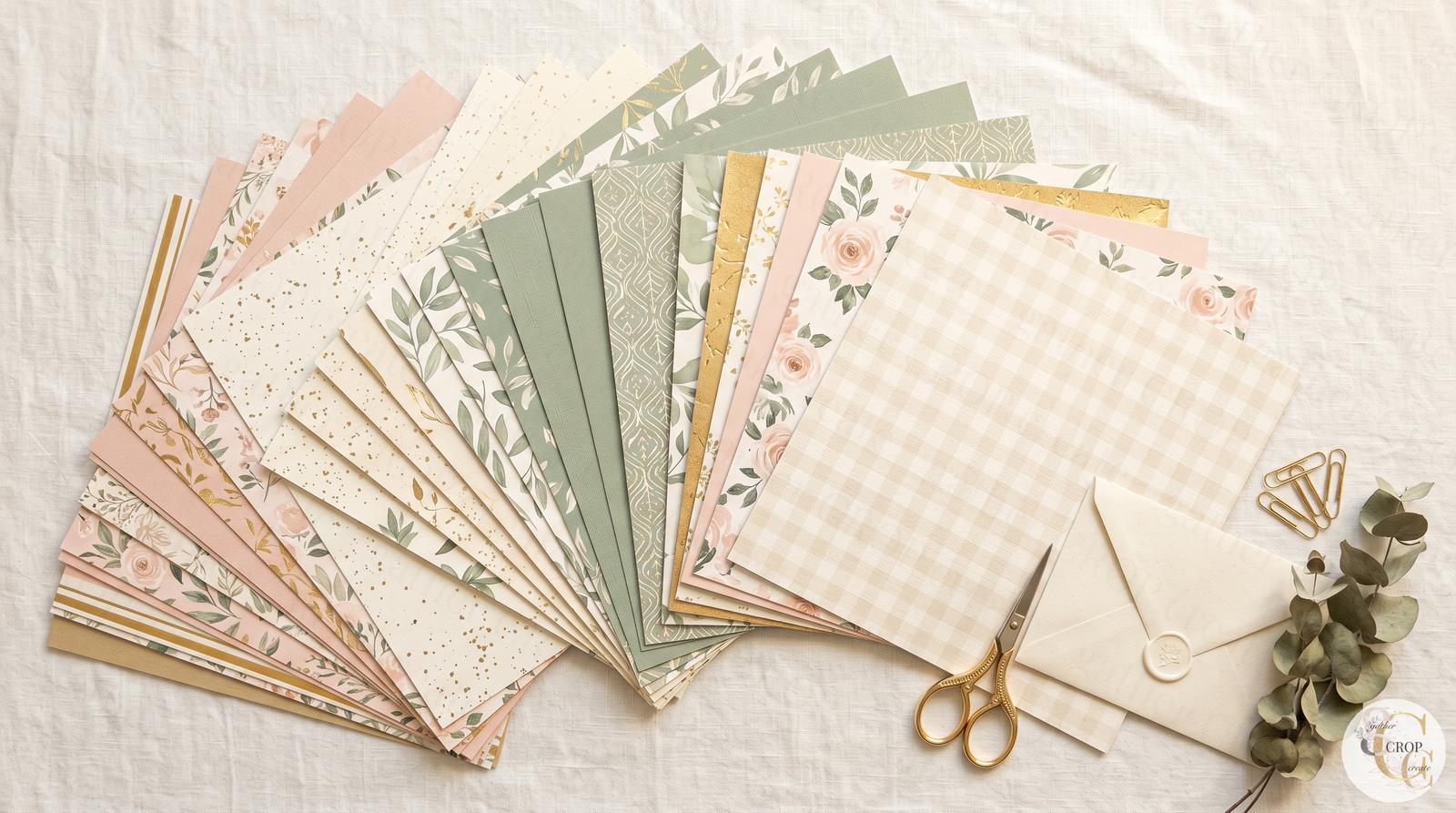 Paper and cardstock for scrapbooking — patterned paper, cardstock sheets, and specialty paper at Gather Crop Create Omaha