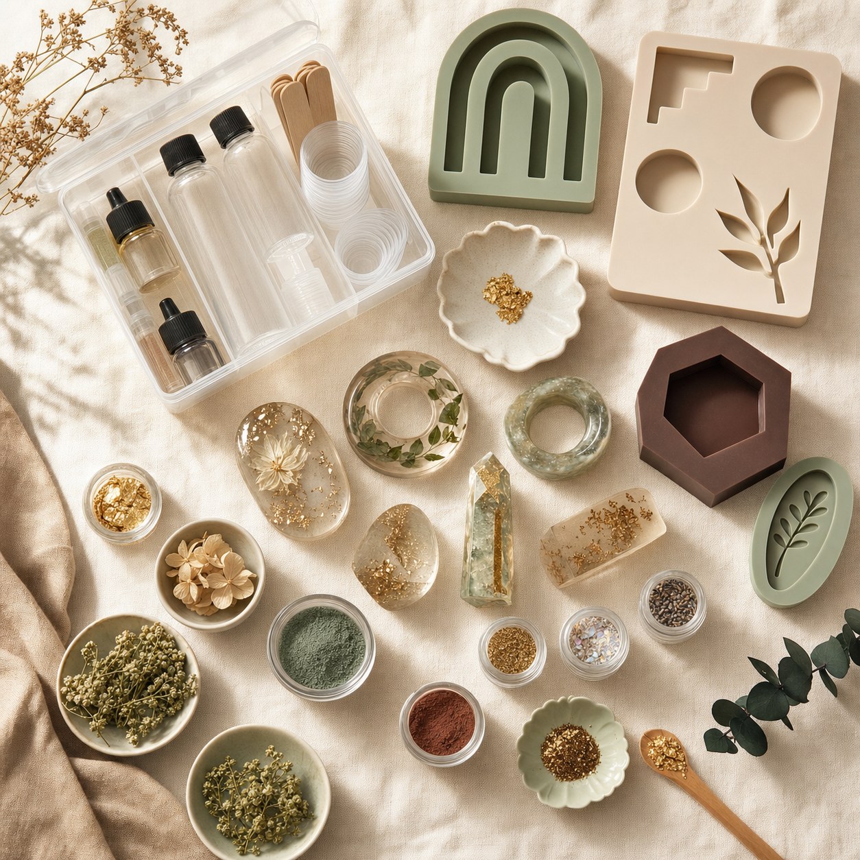 Resin and accessories at Gather Crop Create Omaha
